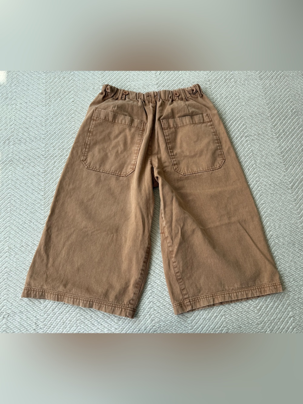 Free People Wide Leg Cinch Capri/ Long Bermuda Shorts sz 4